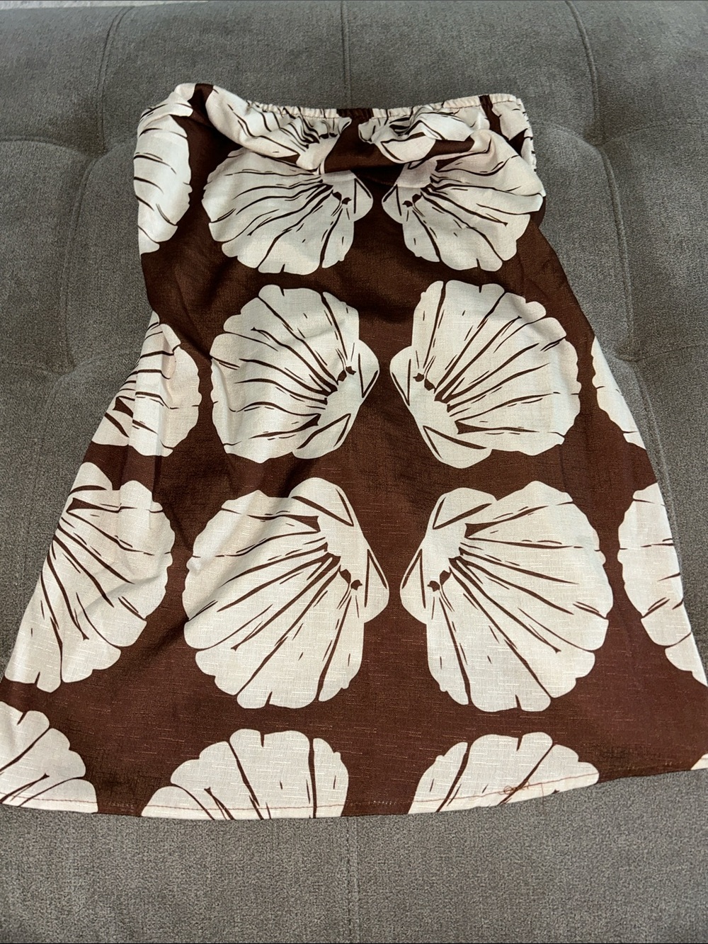 Women’s Brown & Cream Floral A-Line Skirt